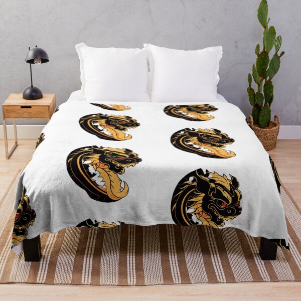Item preview, chinese dragon head with red eyes golden black style designed and sold by PlayDifferent ⭐⭐⭐⭐⭐.