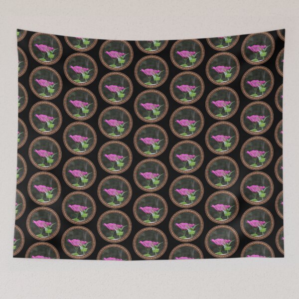 Item preview, Pink Zinnia Flowers in Celtic Circle Frame 47 designed and sold by Swabcraft.