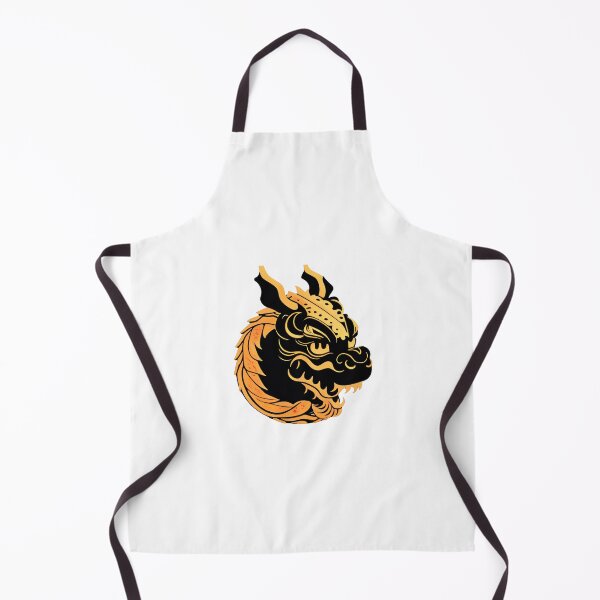 Item preview, chinese dragon head with golden black style designed and sold by PlayDifferent ⭐⭐⭐⭐⭐.