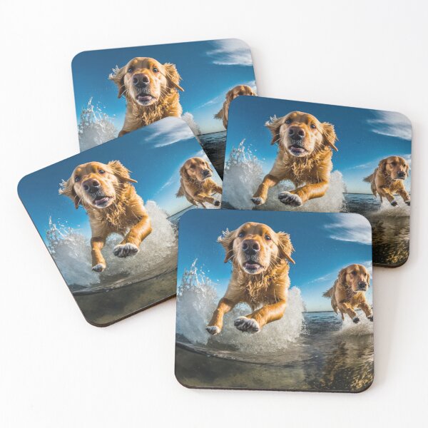 Item preview, Felices Golden Retrievers nadando en el mar designed and sold by Tio-Tecun.