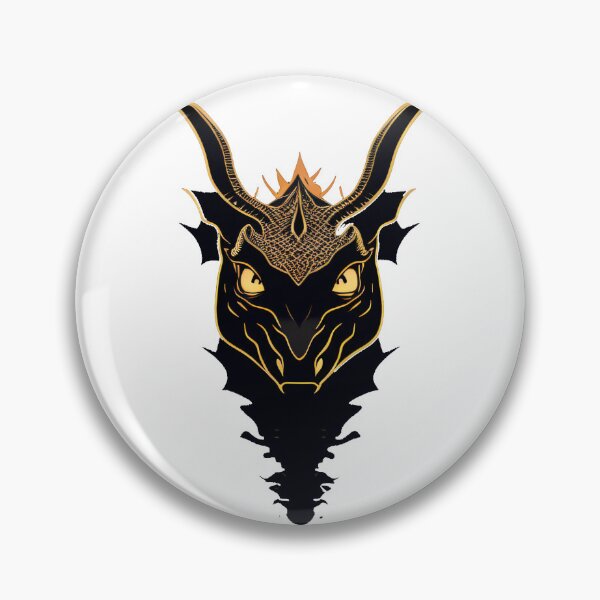 Item preview, chinese dragon head in golden black style designed and sold by PlayDifferent ⭐⭐⭐⭐⭐.