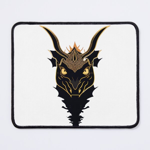 Item preview, chinese dragon head in golden black style designed and sold by PlayDifferent ⭐⭐⭐⭐⭐.