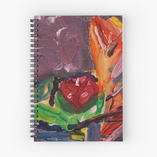 Artikelvorschau, Como la flor Original-Acrylmalerei Rose und zwei Calla-Lilien entworfen und verkauft von PaintMyPoems.