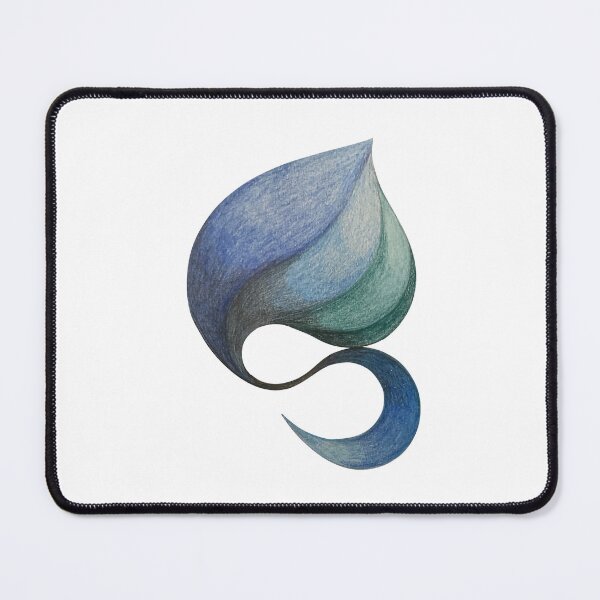 Item preview, blue green abstract leaf designed and sold by stupidpotato1.
