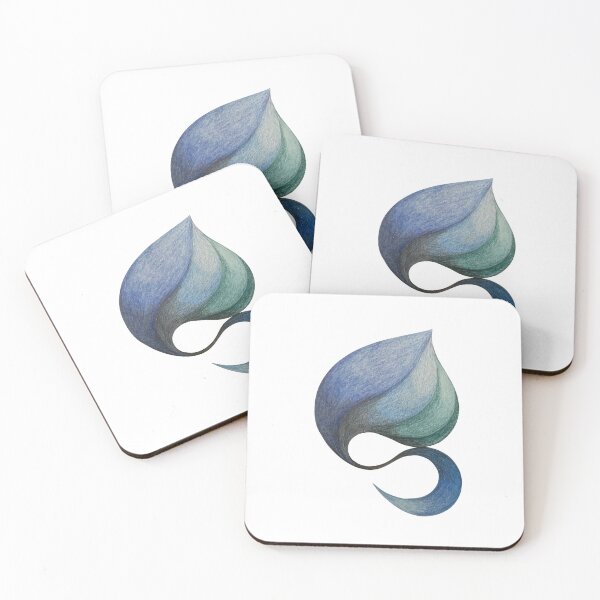 Item preview, blue green abstract leaf designed and sold by stupidpotato1.