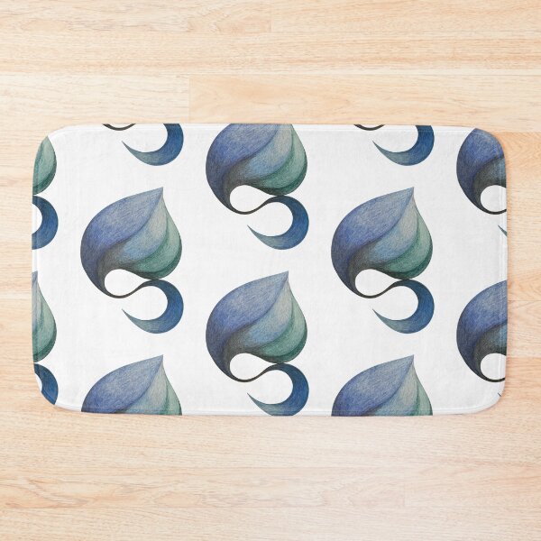 Item preview, blue green abstract leaf designed and sold by stupidpotato1.