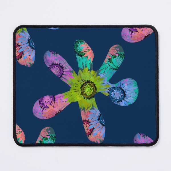 Item preview, Flowers on Flowers Azure Pink Coral designed and sold by ArtFabric.