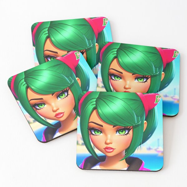 Item preview, Green Hair & Eyes Cartoon Girl (AI Art) designed and sold by allicocanasia.