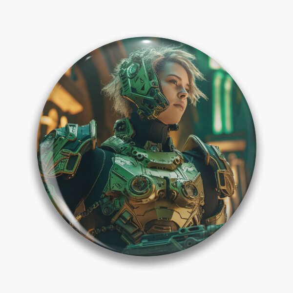 Item preview, Green Guard, female Dystopian warriror. designed and sold by CosmicBlesedEye.