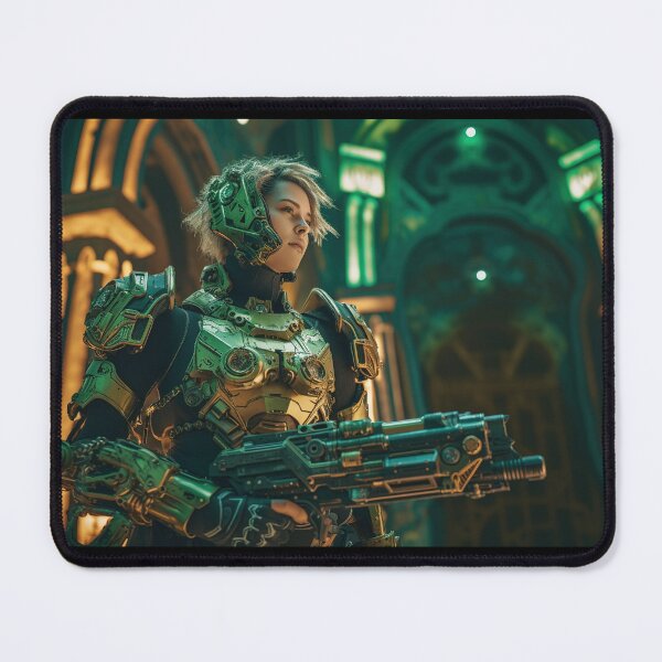 Item preview, Green Guard, female Dystopian warriror. designed and sold by CosmicBlesedEye.