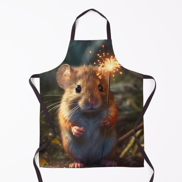 Item preview, Cute Field Mouse Holding a Sparkler In It's Hand designed and sold by StickeryPickery.