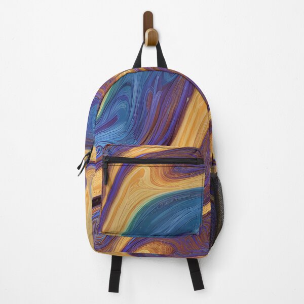 Artikelvorschau, Abstrakte Malerei aus blau-goldenem Acryl entworfen und verkauft von CasualMadness.