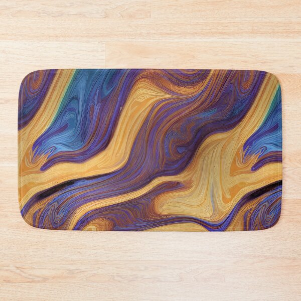 Artikelvorschau, Abstrakte Malerei aus blau-goldenem Acryl entworfen und verkauft von CasualMadness.