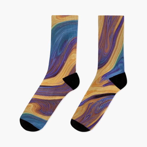 Artikelvorschau, Abstrakte Malerei aus blau-goldenem Acryl entworfen und verkauft von CasualMadness.