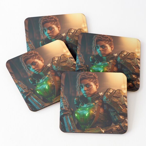 Item preview, Green Royal guard, Female Dystopian soldier. designed and sold by CosmicBlesedEye.