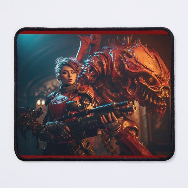 Item preview, Red Death Guard, Female  dystopian Soldier. designed and sold by CosmicBlesedEye.