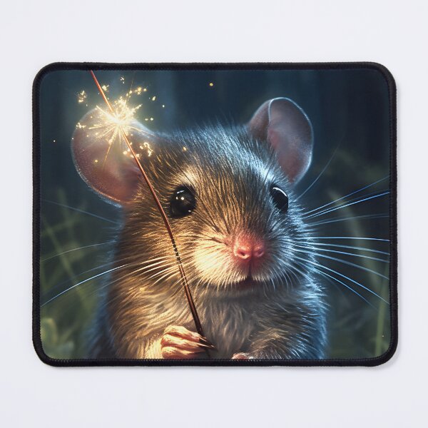 Item preview, Adorable Doormouse Holding A Sparkler in It's Hand designed and sold by StickeryPickery.