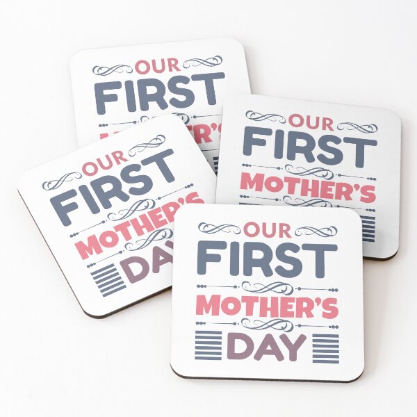 Item preview, Our First Mother's Day – Mother’s Day t-shirt design - Sticker redbubble designed and sold by bluehatgraphics.