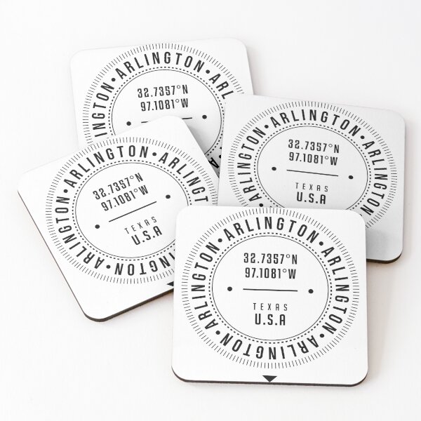 Item preview, Arlington, Texas, USA - 1 - City Coordinates Typography Print - Classic, Minimal designed and sold by Studio Grafiikka.