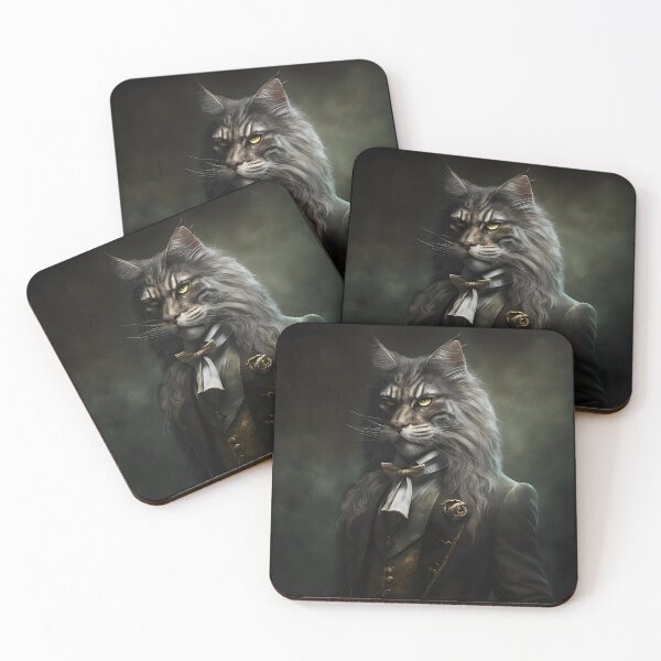 Item preview, Vintage style Portrait Gentleman cat - cat lover designed and sold by SameeraDammeyer.