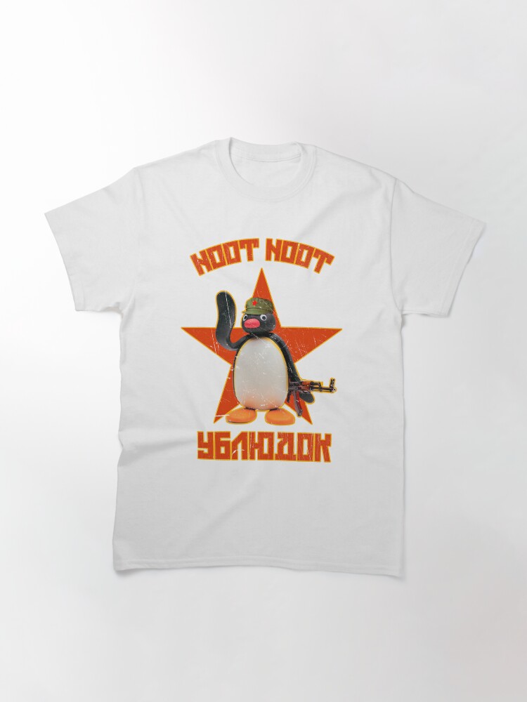 Imagen 3 de 7, Camiseta clásica con la obra Camarada Pingu - noot noot hijos de puta, diseñada y vendida por nootnoot-store.