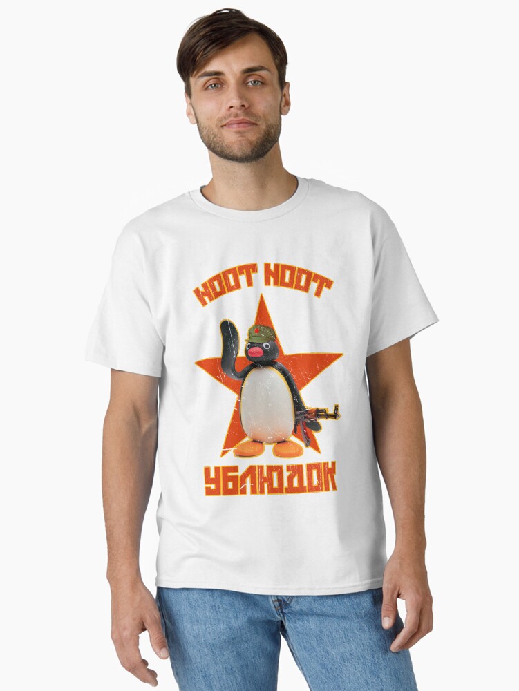 Imagen 1 de 7, Camiseta clásica con la obra Camarada Pingu - noot noot hijos de puta, diseñada y vendida por nootnoot-store.