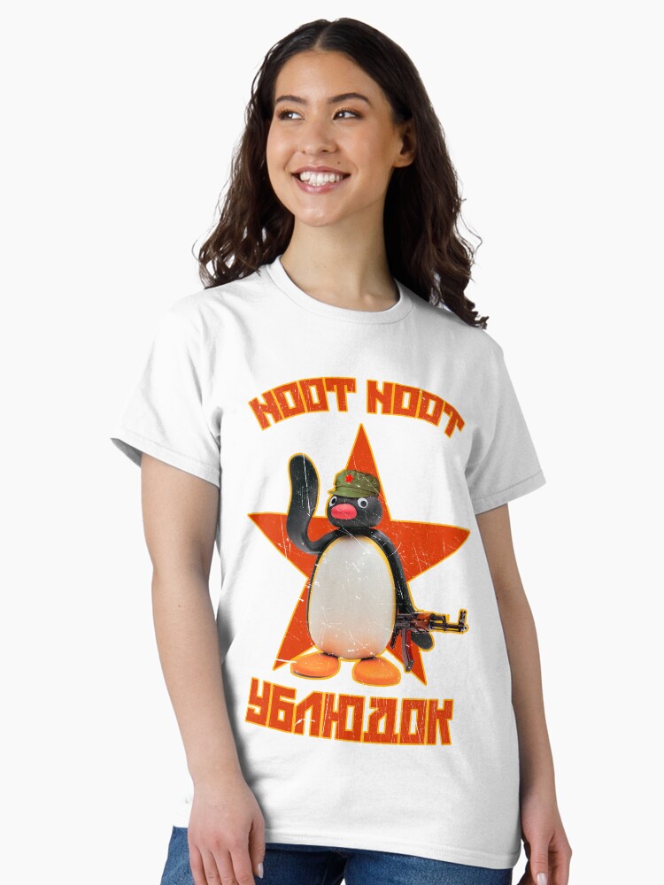Imagen 2 de 7, Camiseta clásica con la obra Camarada Pingu - noot noot hijos de puta, diseñada y vendida por nootnoot-store.