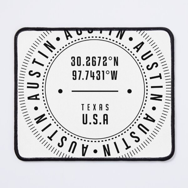 Item preview, Austin, Texas, USA - 1 - City Coordinates Typography Print - Classic, Minimal designed and sold by Studio Grafiikka.