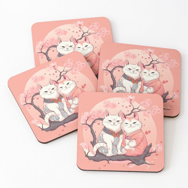 Item preview, Sakura cat couple designed and sold by Art-ColorTech.
