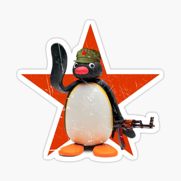 Comrade Pingu - noot noot motherfu***rs - no text Sticker