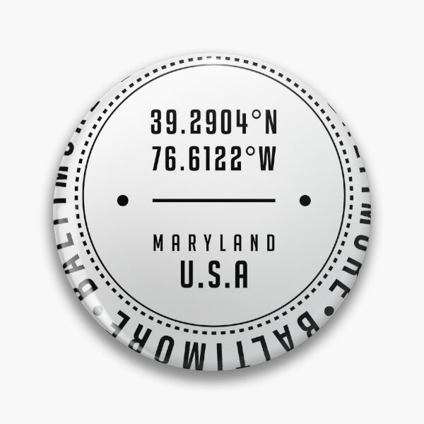 Item preview, Baltimore, Maryland, USA - 1 - City Coordinates Typography Print - Classic, Minimal designed and sold by Studio Grafiikka.