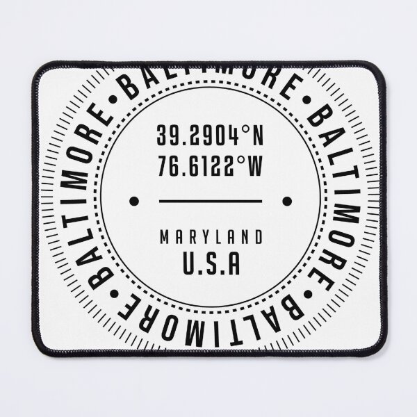 Item preview, Baltimore, Maryland, USA - 1 - City Coordinates Typography Print - Classic, Minimal designed and sold by Studio Grafiikka.