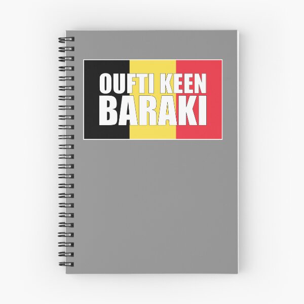 Item preview, Oufti keen baraki, Belgian expression on the flag in black yellow red designed and sold by PausePapote.