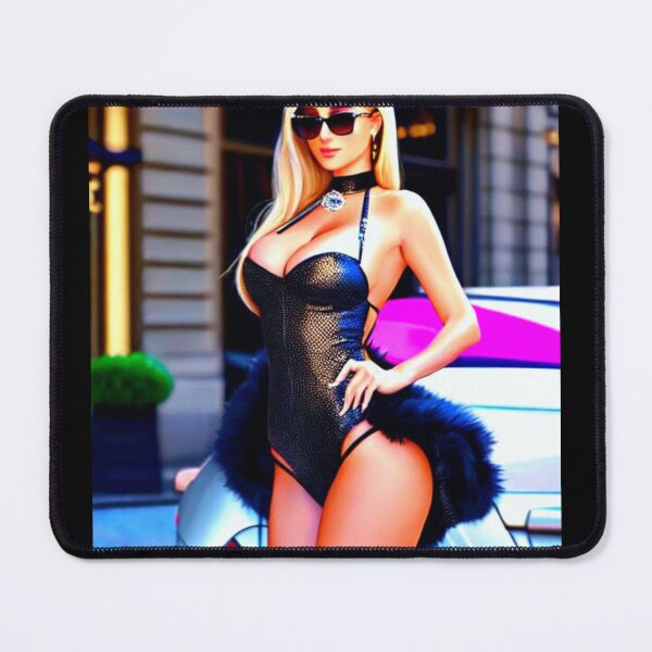 Item preview, Paris Hilton Black Feather Outfit (AI Art) designed and sold by allicocanasia.