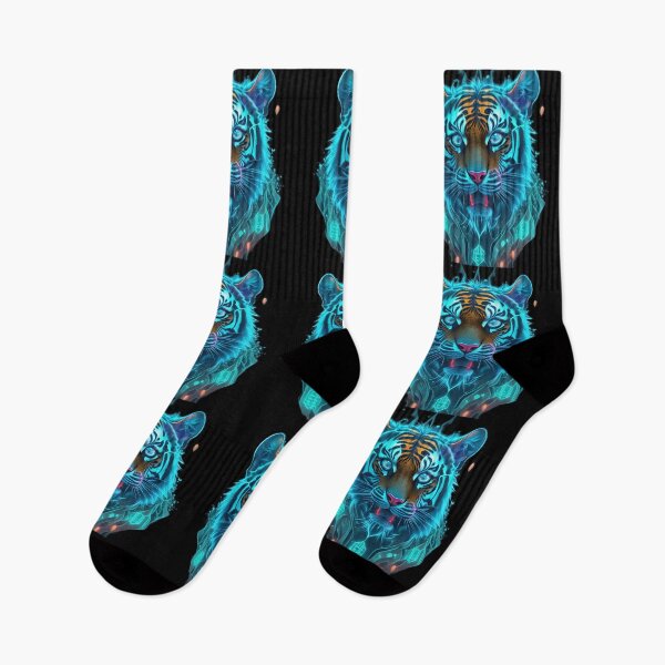 Item preview, Tiger Face In Neon Light designed and sold by artist-mac.