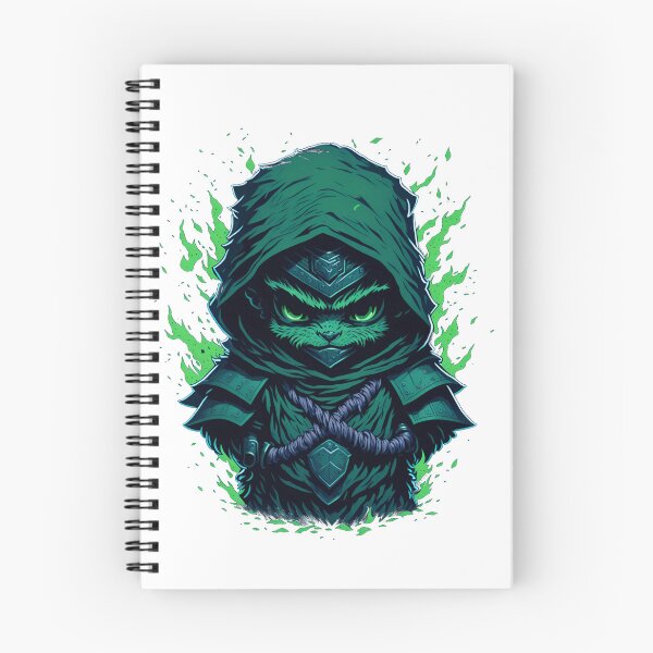 Item preview, Green pet ninja knight with cute angry smile designed and sold by PiotrekJ.