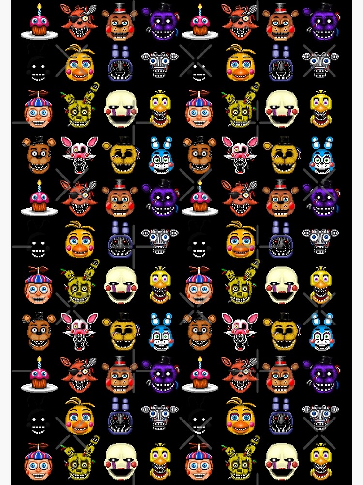 Discover Five Nights at Freddy's - Pixel art - Multiple Characters Premium Matte Vertical Poster