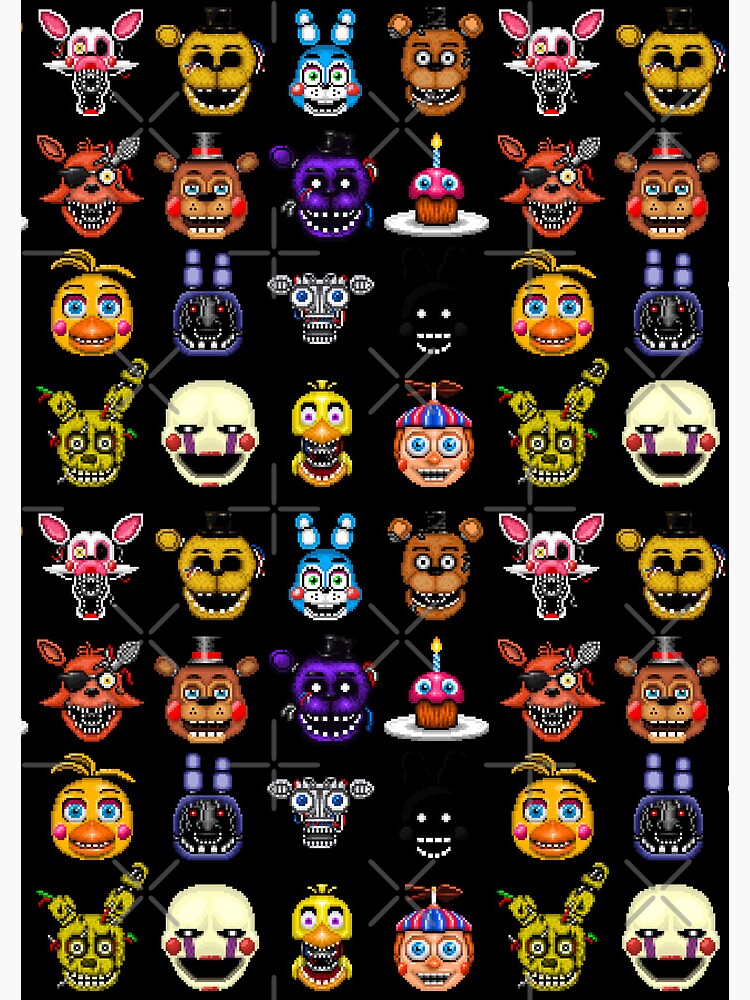 FNAF pixel art collage