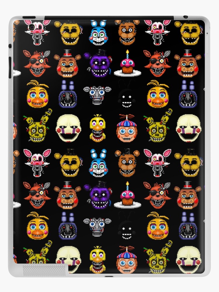 FNAF pixel art collage - Five Nights At Freddys - Sticker