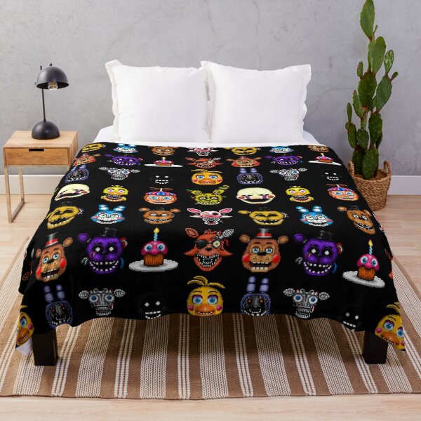 Five Nights at Freddy's - Pixel art - Multiple Characters Throw Blanket  for Sale by GEEKsomniac