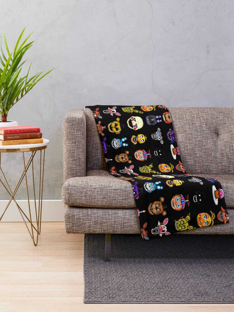 Five Nights at Freddy's - Pixel art - Multiple Characters Throw Blanket  for Sale by GEEKsomniac