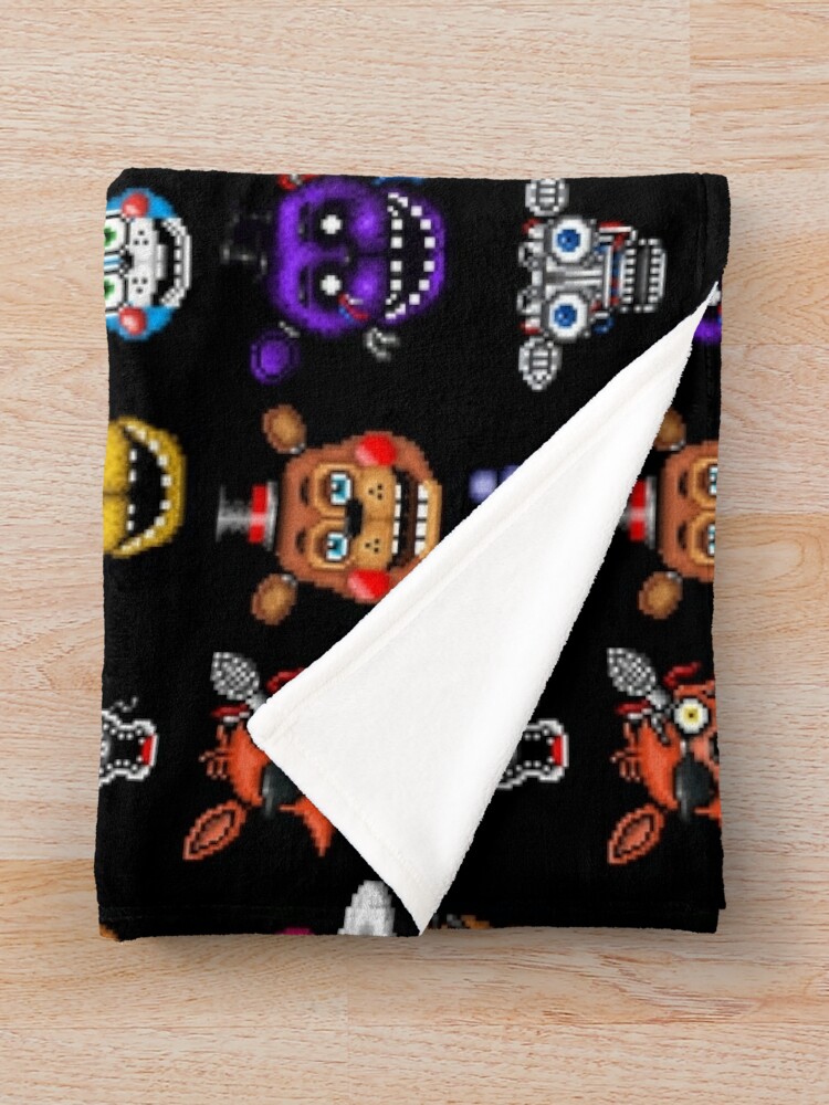 Five Nights at Freddy's - Pixel art - Multiple Characters Throw Blanket  for Sale by GEEKsomniac