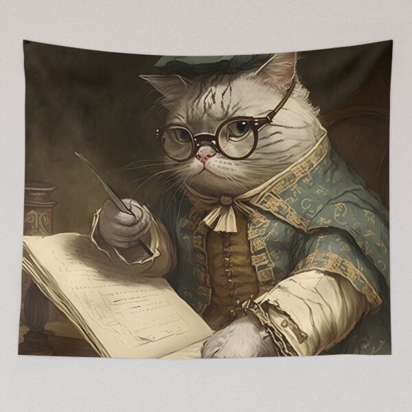 Item preview, Copy of Vintage style Portrait Gentleman cat - cat lover designed and sold by SameeraDammeyer.