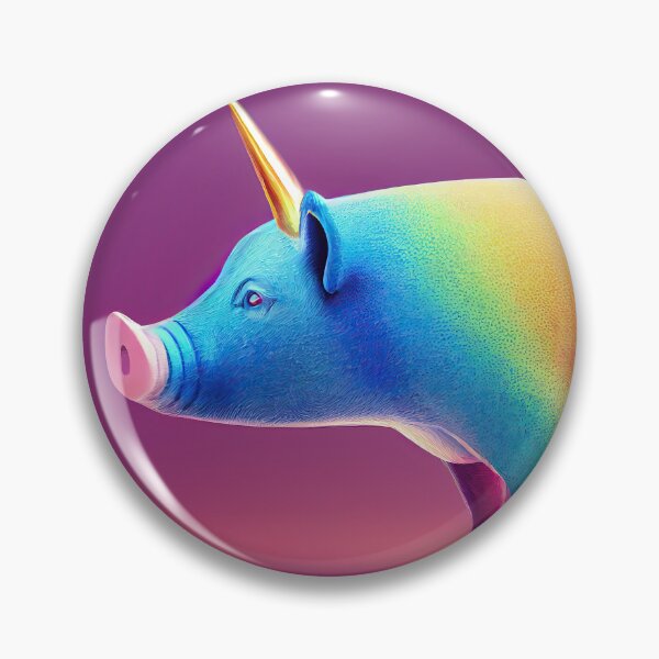 Item preview, Gerda the cheerful colorful unicorn pig designed and sold by Pixelboys.