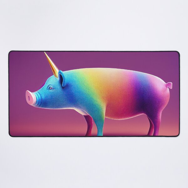 Item preview, Gerda the cheerful colorful unicorn pig designed and sold by Pixelboys.