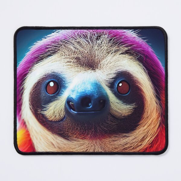 Item preview, Relaxy the colorful sloth with super powers designed and sold by Pixelboys.