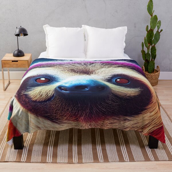 Item preview, Relaxy the colorful sloth with super powers designed and sold by Pixelboys.