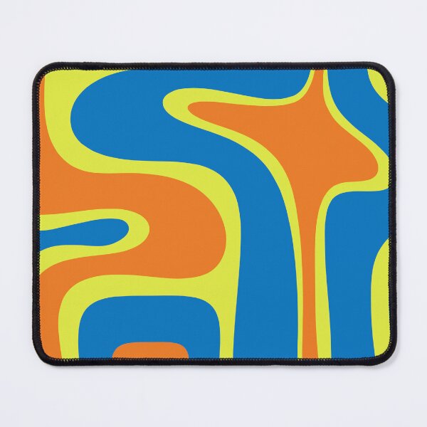 Item preview, Copacetic Retro Abstract Pattern Blue Orange Chartreuse designed and sold by kierkegaard.