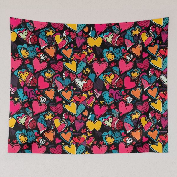 Item preview, Pop Art Love Heart Pattern designed and sold by Juuskus.