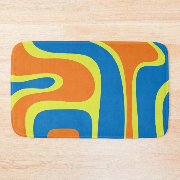 Item preview, Copacetic Retro Abstract Pattern Blue Orange Chartreuse designed and sold by kierkegaard.
